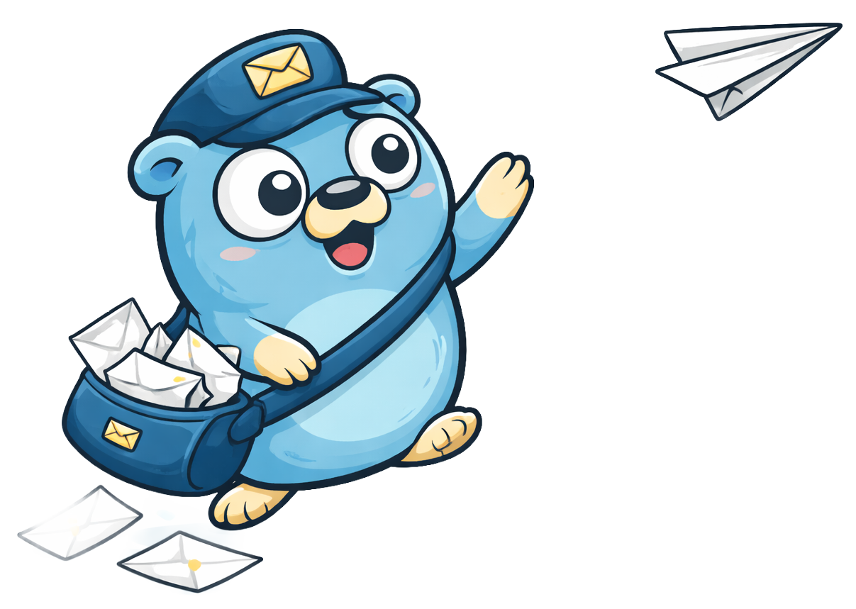 Gophers som levererar post